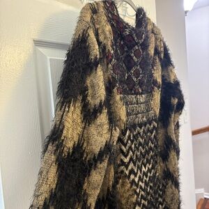 Bcbg MaxAzaria Vintage Eyelash Open-Front Cardigan Statement Piece